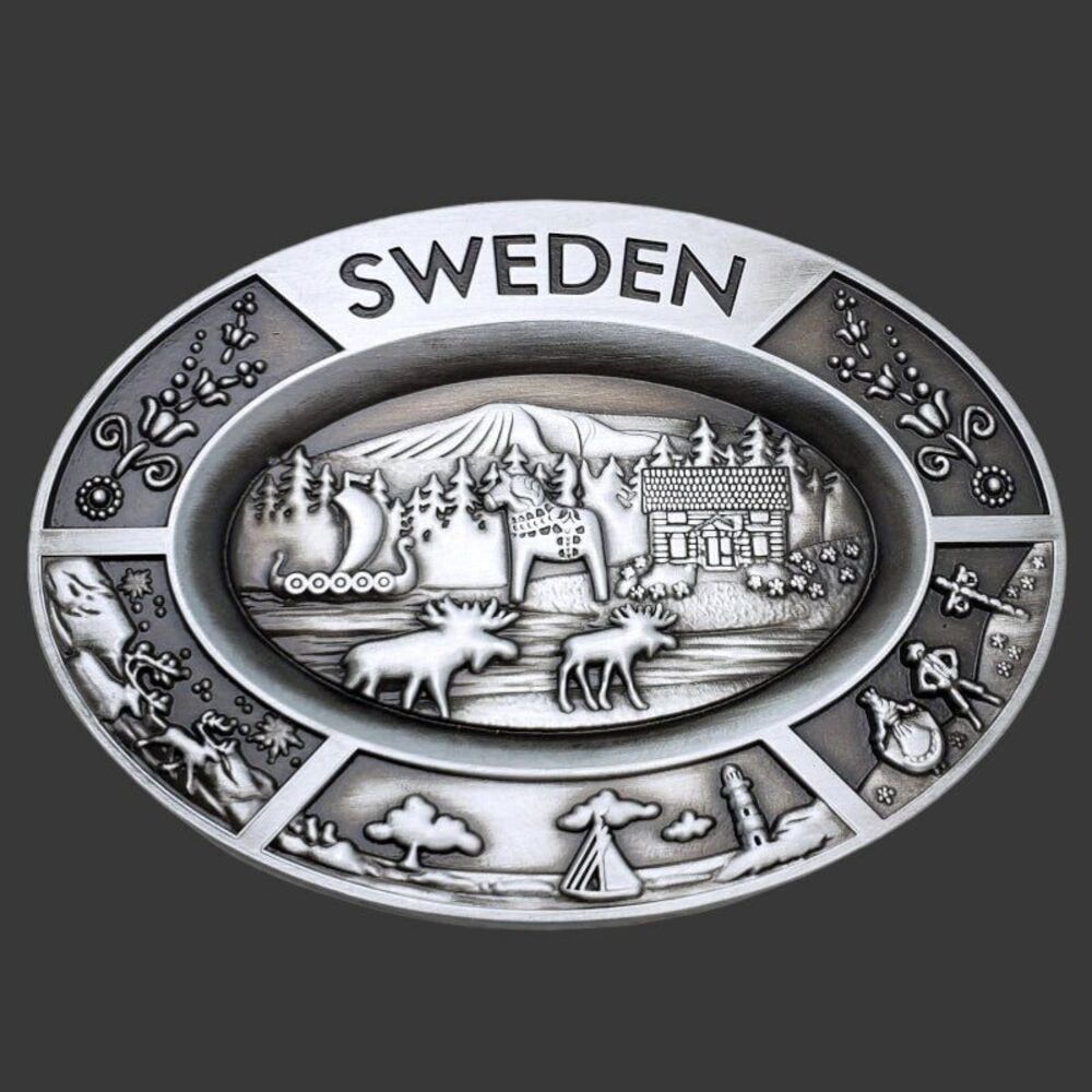 Sweden Fridge‎ Refrigerator Magnet Tourist Travel Souvenir Earring Jewelry Tray - Picture 4 of 4
